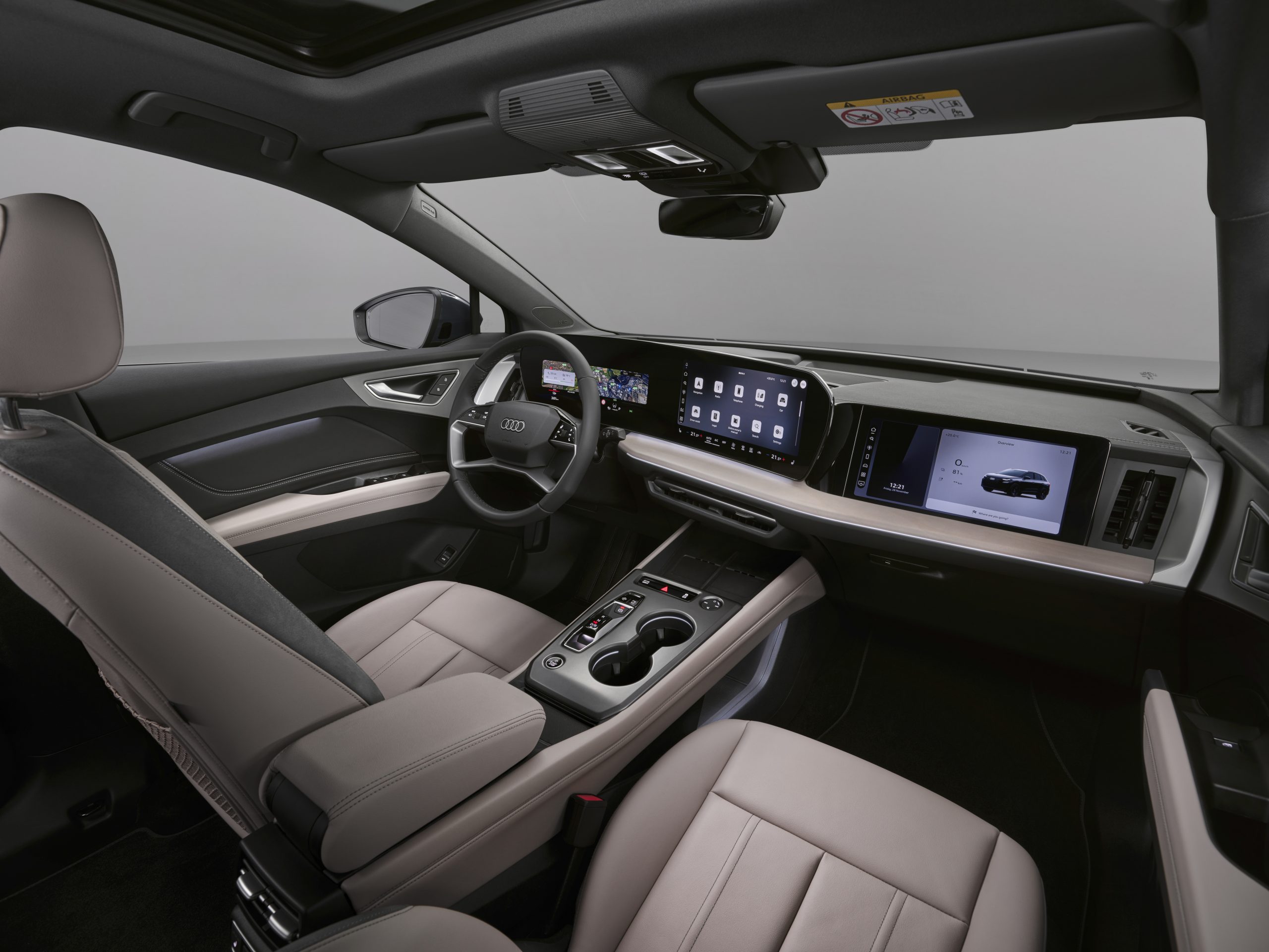 Audi Q4 e-tron panoramik ekranlı kokpiti