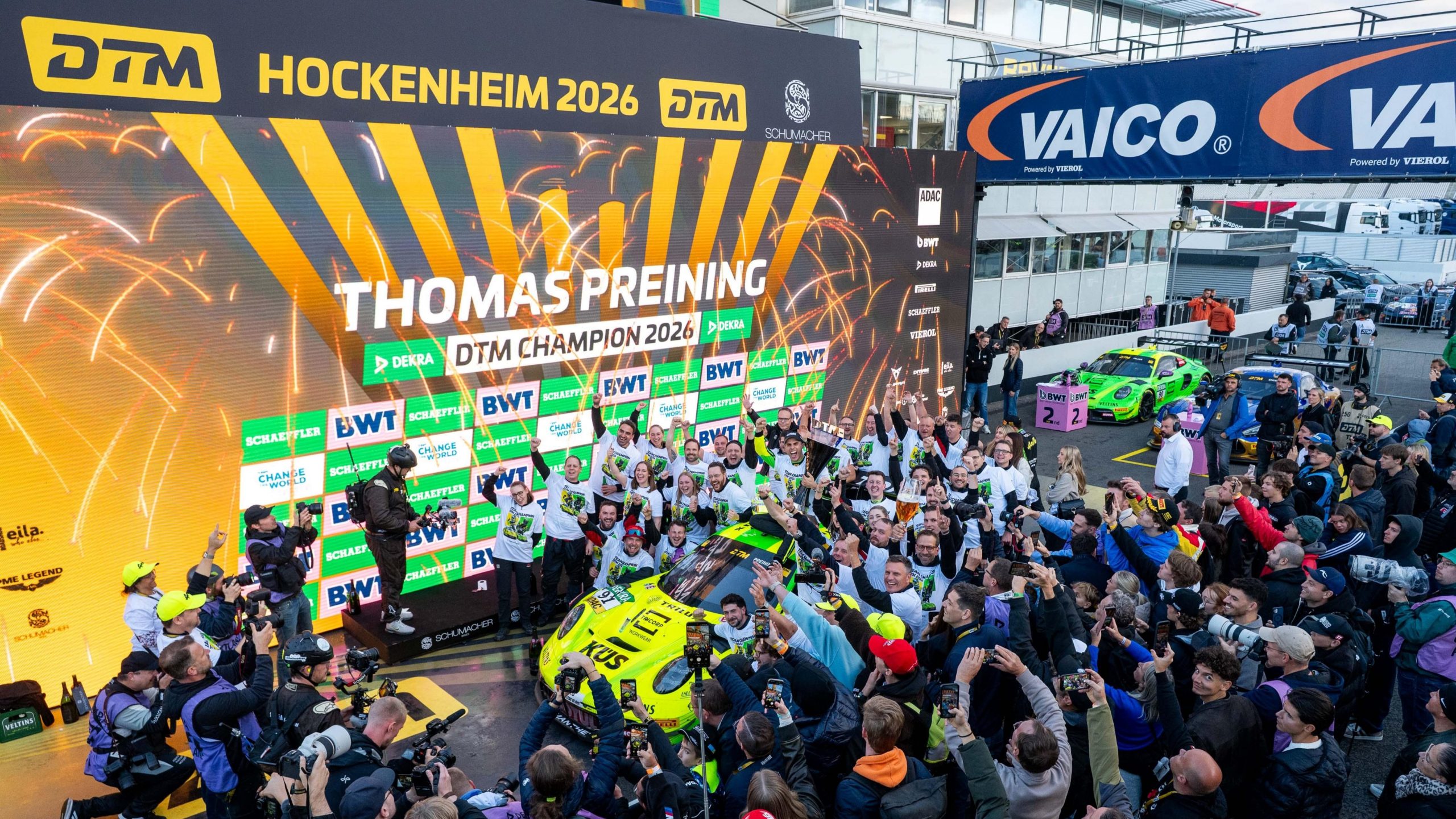 Thomas Preining (AUT), Manthey (#91) and Team Manthey, Porsche 911 GT3 R, DTM, Hockenheim, 2026, Porsche AG
