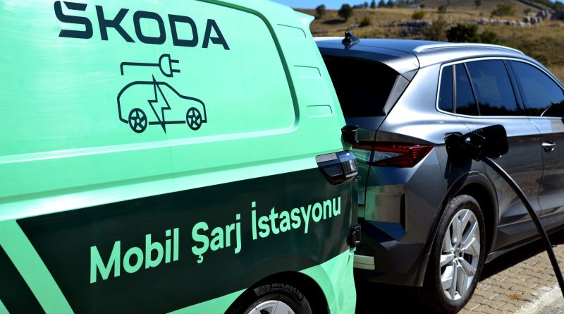 Škoda mobil şarj aracı ve elektrikli otomobil